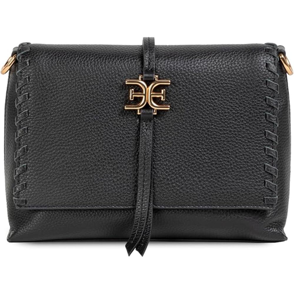 Sam Edelman Black Sylvia Fold Over Crossbody Bag